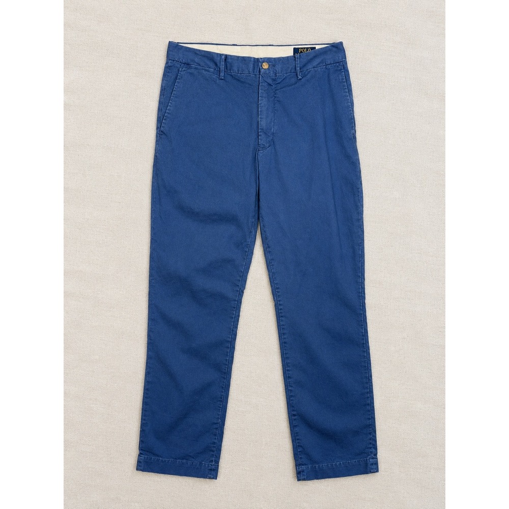 Polo Ralph Lauren Men Blue Slim Fit Chino Pants 32x32 Cotton Stretch Trousers